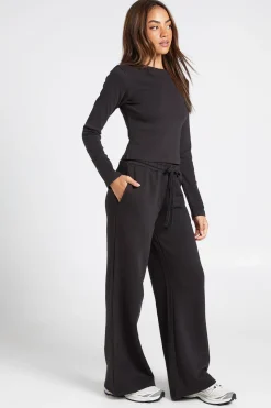 boohoo Ensemble Survêtement Haut Manches Longues Col Rond Et Pantalon Jogger Jambe Droite<Femme Survêtements|Survêtements
