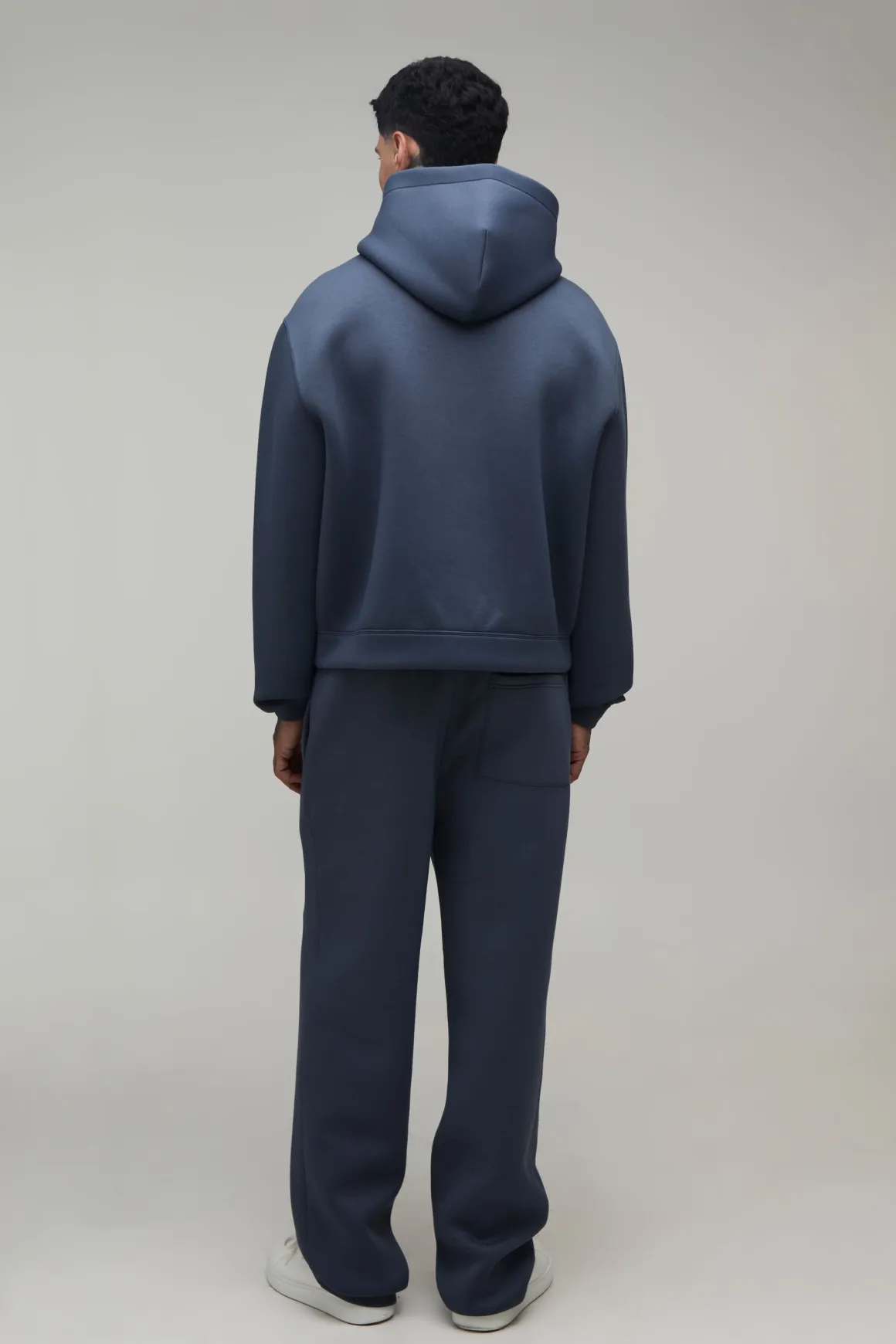 Ensemble Survêtement Hoodie Scuba Oversize Boxy À Enfiler Et Pantalon Droit Pour Homme Grand