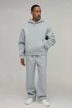 Ensemble Survêtement Hoodie Scuba Oversize Ample À Enfiler Et Pantalon Jambe Droite