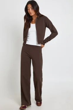 Ensemble Survêtement Loopback Coupe Ajustée Sweat À Casynthétiqueche Zippé Et Jogging Droit