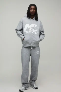 Ensemble Survêtement Oversize À Casynthétiqueche Zippée Étoile M Et Pantalon Droit