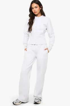 boohoo Ensemble Survêtement Sweat Bomber Ourlet Profond À Boutons-pression<Femme Survêtements|Survêtements