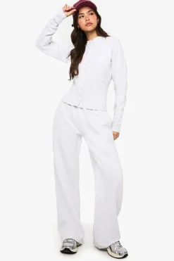boohoo Ensemble Survêtement Sweat Bomber Ourlet Profond À Boutons-pression<Femme Survêtements|Survêtements