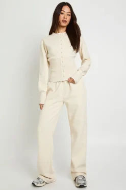 Ensemble Survêtement Sweat Bomber À Ourlet Profond Avec Boutons-pression Tall