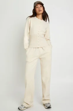 Ensemble Survêtement Sweat Bomber À Ourlet Profond Avec Boutons-pression Tall