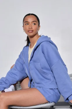 Ensemble Survêtement Sweat À Casynthétiqueche Zippé Ample Et Short À Boutons Henley