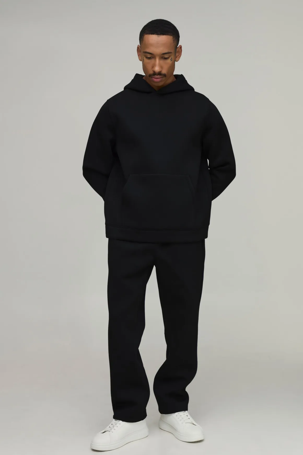 Ensemble Survêtement Sweat À Casynthétiqueche Scuba Coupe Regular Et Pantalon Slim