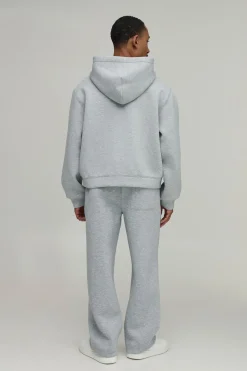 Ensemble Survêtement Sweat À Casynthétiqueche Scuba Oversize Boxy Zippé Et Pantalon Droit