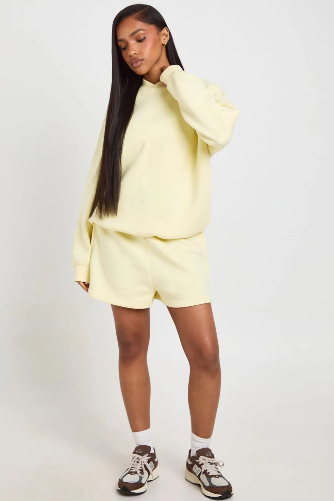 Ensemble Survêtement Sweat Détail Encolure Et Short