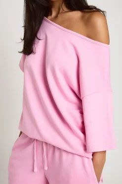 boohoo Ensemble Survêtement Sweat Épaules Dénudées Manches Courtes Et Pantalon Jogger En Molleton Bouclette<Femme Survêtements|Survêtements
