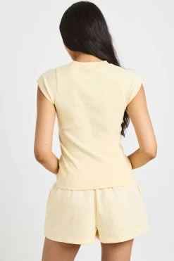 boohoo Ensemble Survêtement Tall Côtelé Avec Haut À Manches Courtes Boutonné Et Short<Femme Survêtements|Survêtements
