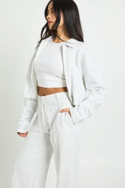 Ensemble Survêtement Veste Bomber Courte et Jogging Ajusté