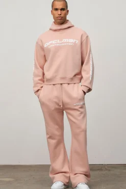 boohooMAN Ensemble Sweat À Casynthétiqueche Oversize Col Montant Imprimé Peluche Et Jogging Évasé<Homme Survêtements