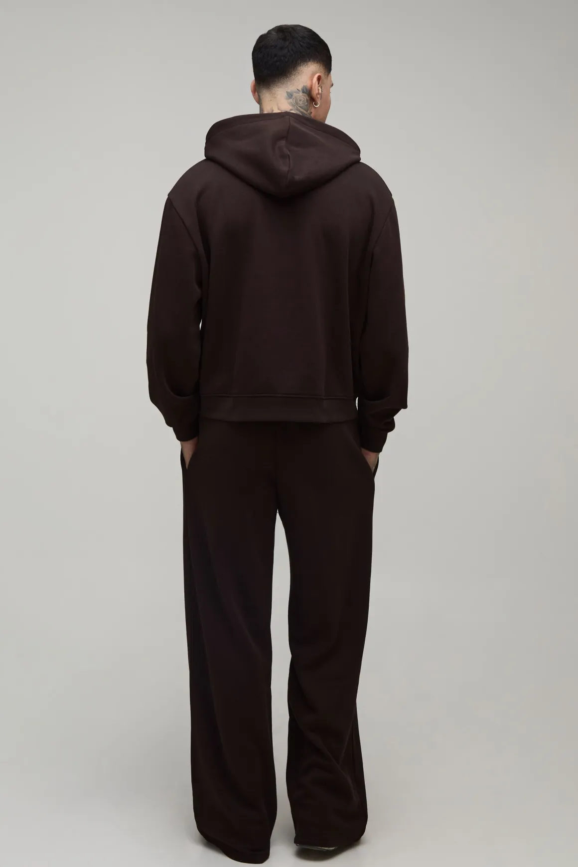 Ensemble Sweat À Casynthétiqueche Henley Oversize Ample Et Jogger Large Tall