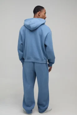 Ensemble Sweat À Casynthétiqueche Oversize Boxy Avec Imprimé Flocage Et Jogger Droit En Molleton Doux