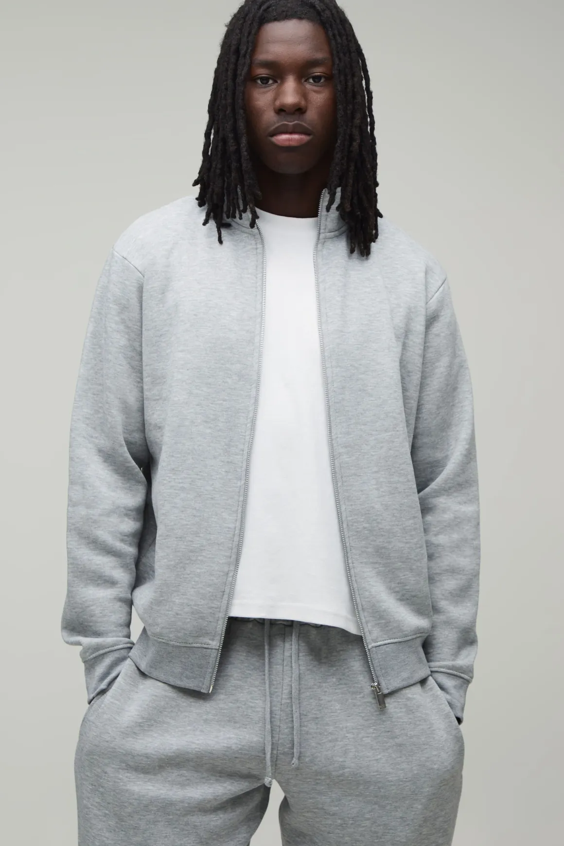 Ensemble Sweat À Col Entonnoir Zippé Et Jogging Jambe Droite Coupe Regular
