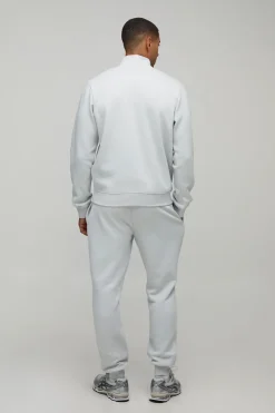 Ensemble Sweat À Col Montant Zippé 1/4 Coupe Regular Et Jogger Slim