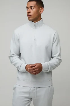 Ensemble Sweat À Col Montant Zippé 1/4 Coupe Regular Et Jogger Slim