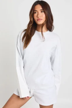 boohoo Ensemble Sweat À Double Épaisseur Et Short À Cordon Contrasté<Femme Survêtements|Survêtements