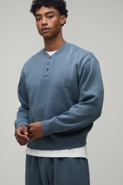 Ensemble Sweat Henley Ample Oversize Et Jogger Large