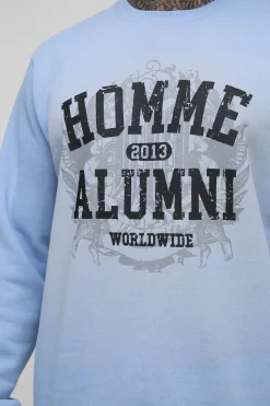 boohooMAN Ensemble sweat-shirt Tall Homme Spray Wash à coupe régulière et short en jersey<Homme Tout Afficher|Survêtements