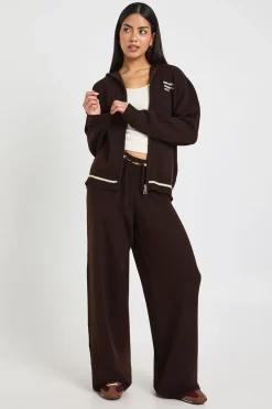 boohoo Ensemble Synthétiquell À Casynthétiqueche Zippé Et Pantalon<Femme Pulls Et Gilets|Toutes Les Mailles