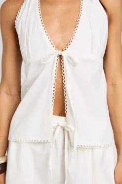 boohoo Ensemble Top Dos Nu Et Short Aspect Lin Tall<Femme Tons Neutres|Ensembles