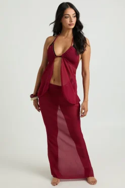 boohoo Ensemble Top Licou Et Jupe Longue<Femme Ensembles|Tenues De Plage