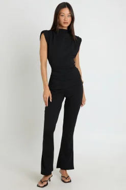 boohoo Ensemble Top À Épaulettes Et Pantalon Évasé En Crêpe Scuba Pour Grandes Tailles<Femme Ensembles