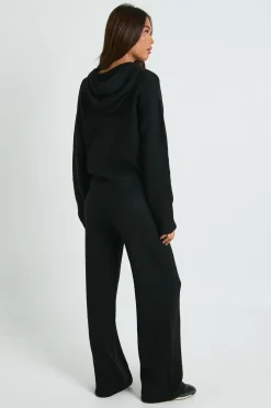 Ensemble Tricoté Oversize : Sweat À Casynthétiqueche Boutonné Et Pantalon Large