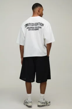 Ensemble T-shirt Ample Oversize Édition Limitée & Short En Mesh
