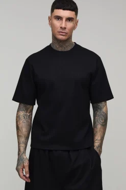 Ensemble T-shirt Ample Plissé Et Bermuda Pour Grande Taille