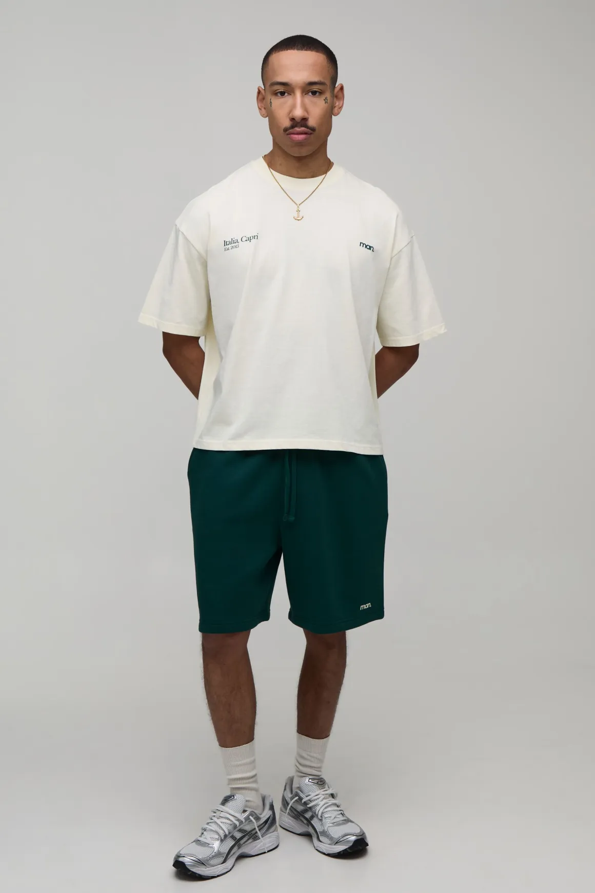 Ensemble T-shirt Boxy Oversize Italia Capri & Short Ample