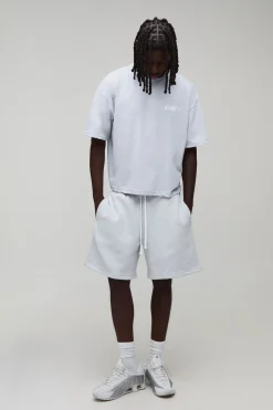 Ensemble T-shirt Boxy Oversize Ofcl Et Short Baggy À Cordon De Serrage Allongé