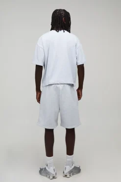 Ensemble T-shirt Boxy Oversize Ofcl Et Short Baggy À Cordon De Serrage Allongé