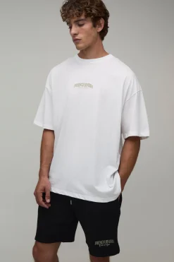 Ensemble T-shirt Col Oversize Et Short Imprimé Riviera