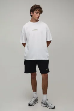 Ensemble T-shirt Col Oversize Et Short Imprimé Riviera