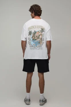 Ensemble T-shirt Col Oversize Et Short Imprimé Riviera