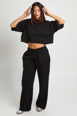 Ensemble T-shirt Court Ample Et Pantalon De Jogging