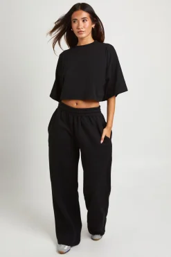 Ensemble T-shirt Court Ample Et Pantalon De Jogging