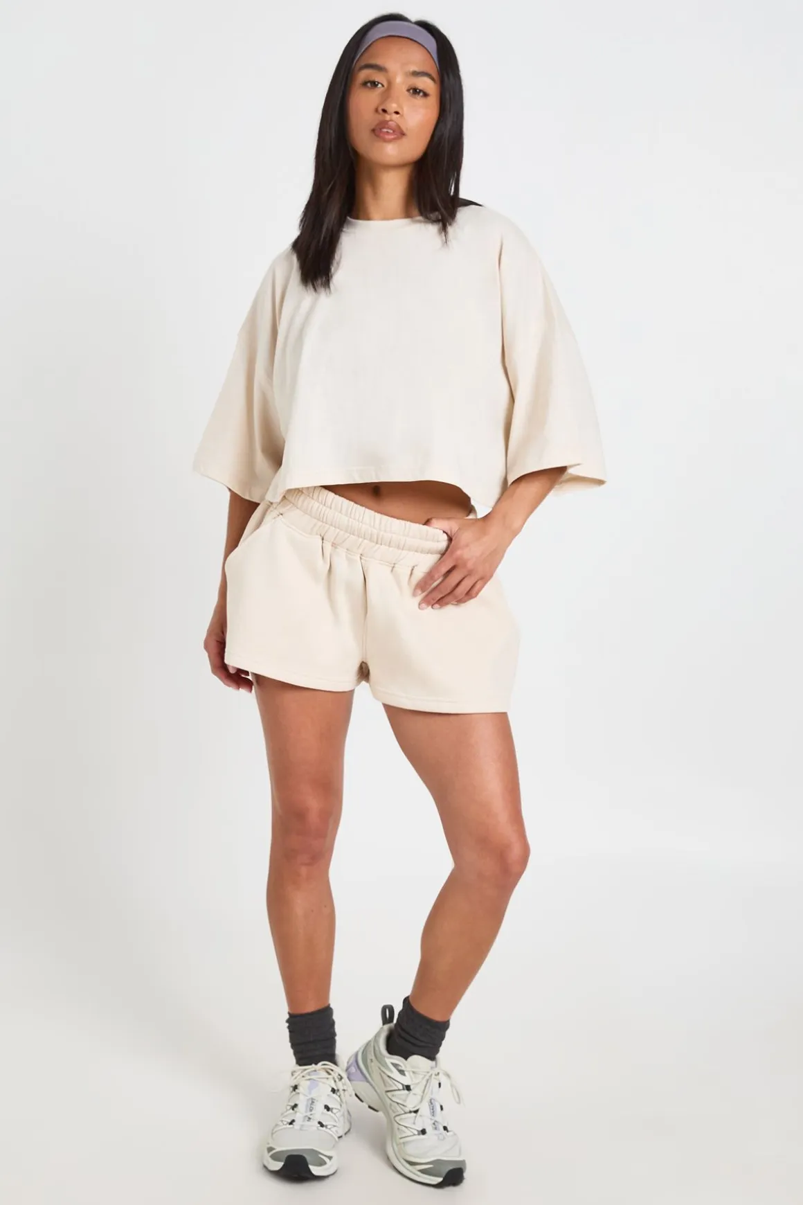 Ensemble T-shirt Court Boxy Et Short Petite
