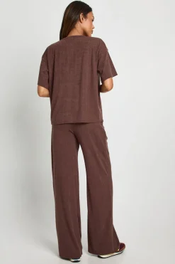 Ensemble T-shirt de maternité & Pantalon à jambes larges coordonné