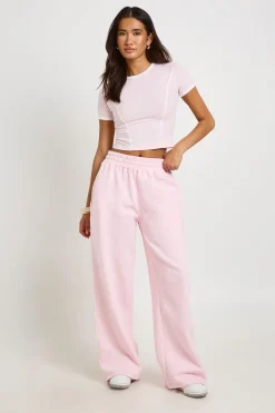 Ensemble T-shirt À Détails Passepoilés Et Jogger Droit
