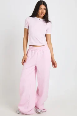 boohoo Ensemble T-shirt À Détails Passepoilés Et Jogger Jambe Droite Pour Femmes Grandes Tailles<Femme Survêtements|Survêtements