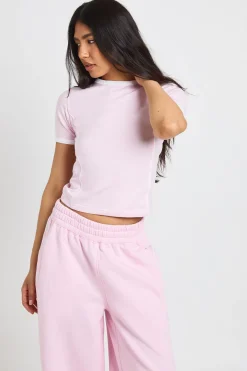 boohoo Ensemble T-shirt À Détails Passepoilés Et Jogger Jambe Droite Pour Femmes Grandes Tailles<Femme Survêtements|Survêtements
