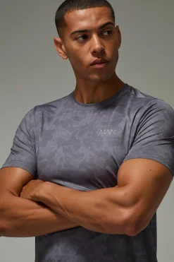 boohooMAN Ensemble T-shirt Et Short Camouflage Géométrique Actif Pour Homme<Femme Tout Afficher|Tout Afficher Activewear