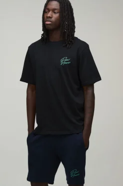 Ensemble T-shirt Et Short Coupe Regular À Imprimé Palmiers