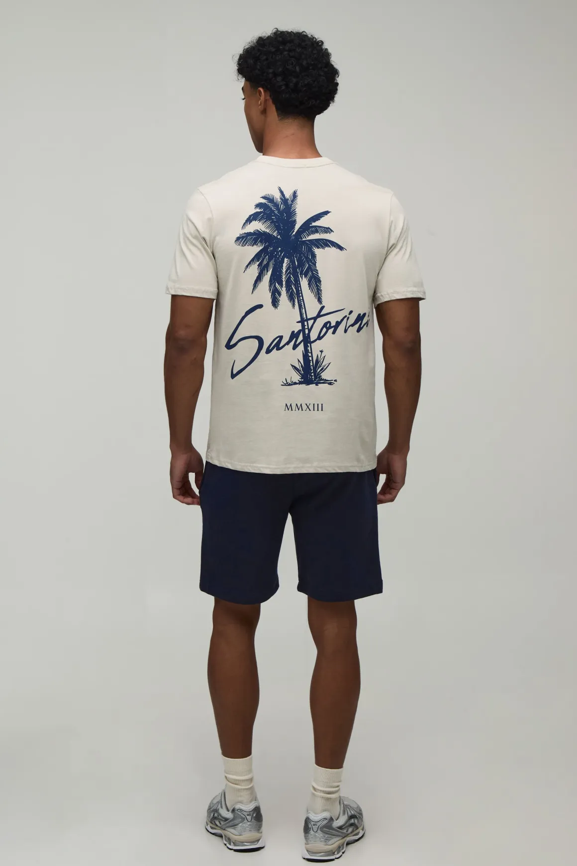 Ensemble T-shirt Et Short Coupe Regular À Imprimé Palmiers