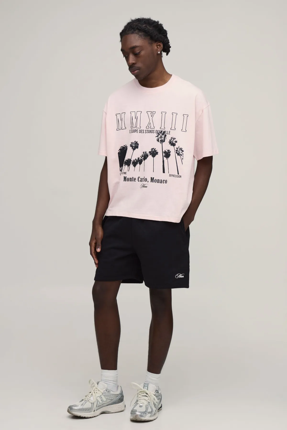 boohooMAN Ensemble T-shirt Et Short Imprimé Coupe Ample Oversize<Homme Ensembles|Survêtements