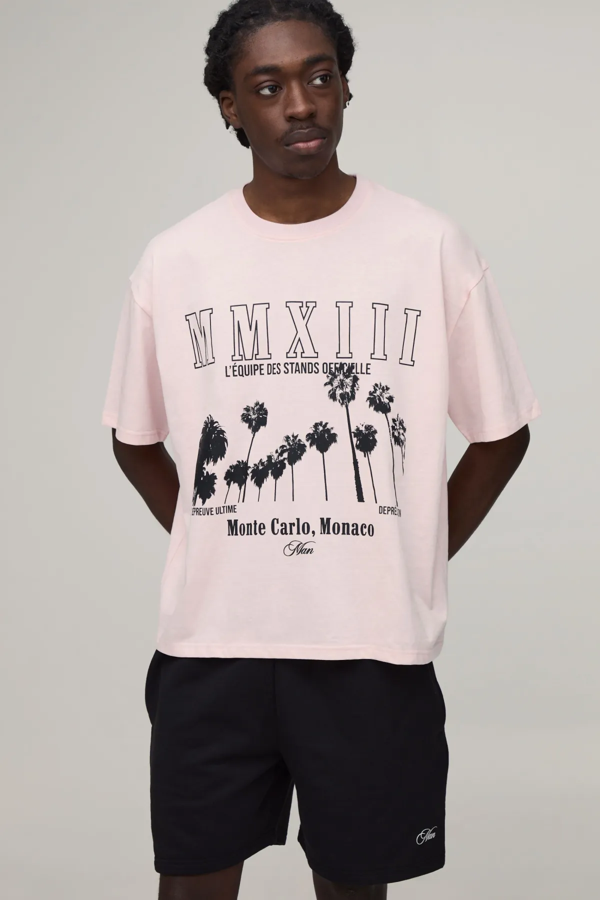 boohooMAN Ensemble T-shirt Et Short Imprimé Coupe Ample Oversize<Homme Ensembles|Survêtements